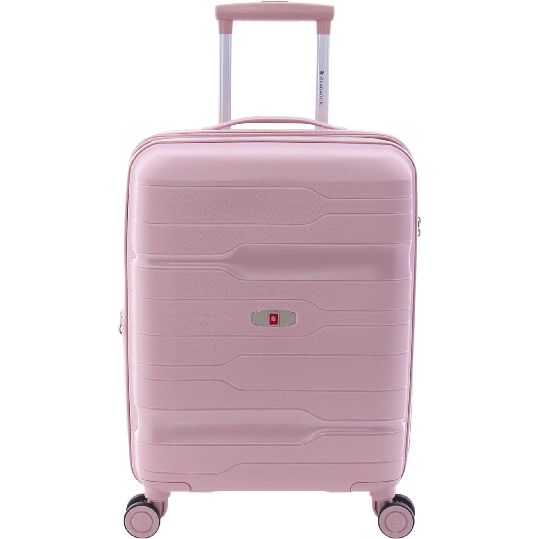 Wüsthof, Koffer, 3800 4 Rollen Kabinentrolley 55 cm mit Dehnfalte, Rosa, (36 l, Handgepäck (bis 50l))