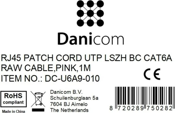 Produktbild Dsit CAT6a Netzwerkkabel 100% Kupfer (UTP, CAT6a, 1 m)