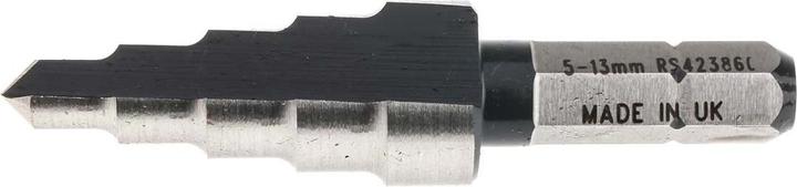 Actual product image RS PRO Step drill 5-13mm (11 mm, 13 mm, 5 mm, 7 mm, 9 mm)