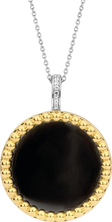 Produktbild Ti Sento Milano Kette mit Anhänger Onyx bicolor vergoldet 6794BO (925er Silber, 45 cm)