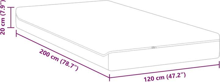 Produktbild vidaXL Taschenfederkernmatratze (Federkern, 120 x 200 cm)