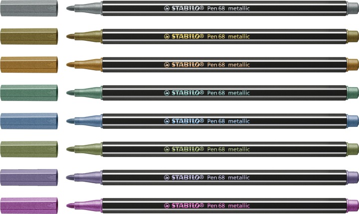 Produktbild STABILO Pen 68 Premium Metallic-Filzstift (Sortiert, 8 x)