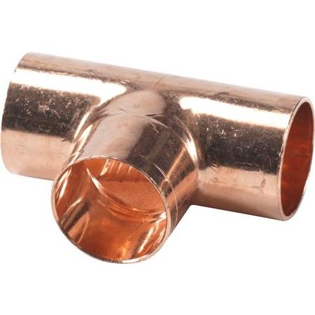 Viega, Rohrverbindungstechnik, 101053 T-Stück Modell 95130 I/I, Kupfer 18 x 15 x 15 mm - 10 Stück (T-Verbindung)