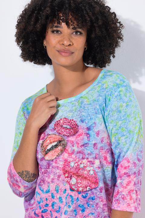 Produktbild Angel of Style T-Shirt, Komfort Fit, Regenbogen Leo, Kussmünder (54)