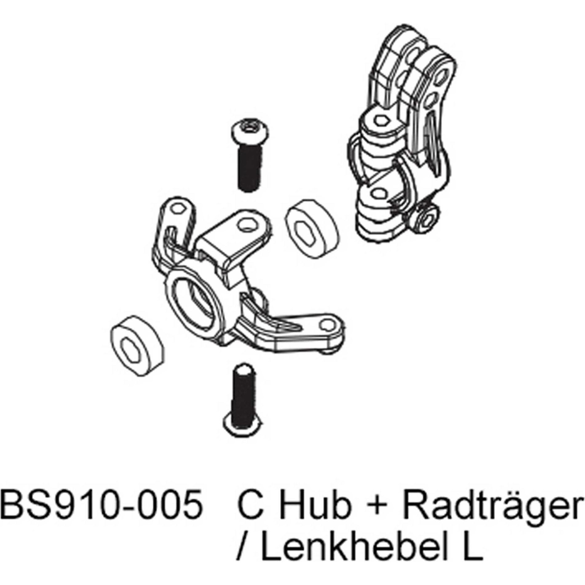 D-Power C Hub + Radträger / Lenkhebel L - BEAST BX / TX