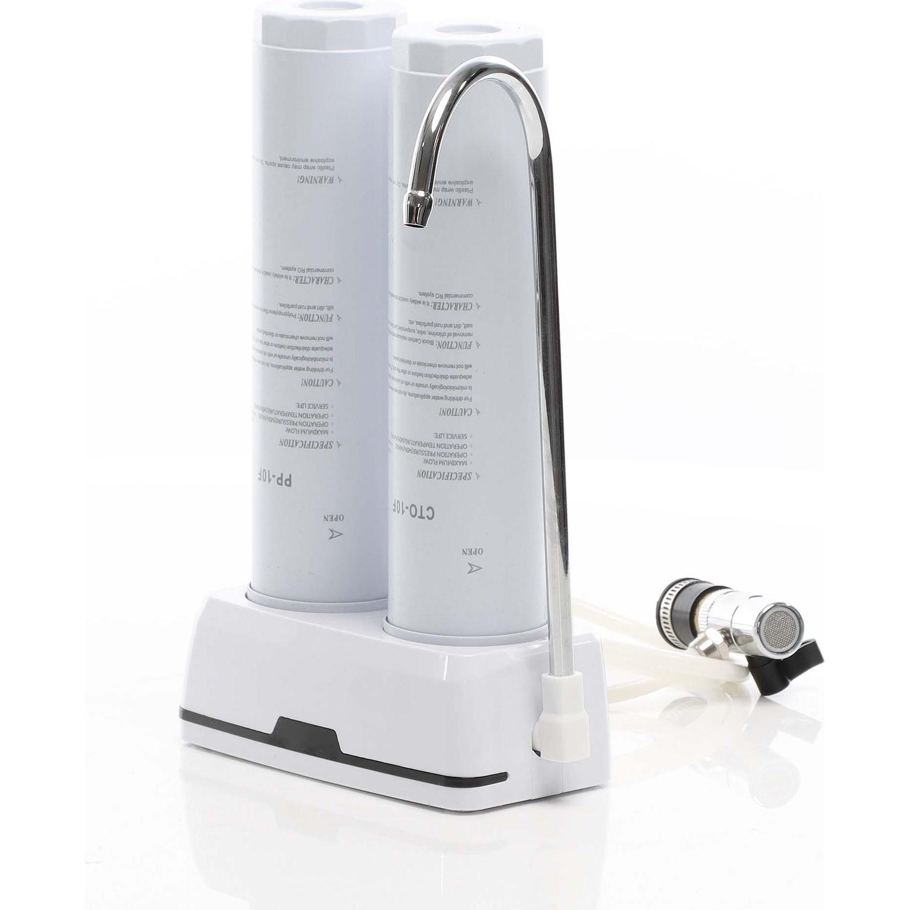 Thumbnail - Naturewater NW-2-PPCTO 2 Stufen Counter Top Wasserfilter 5µ Sediment Aktivkohle, Wasserfilter, Weiss