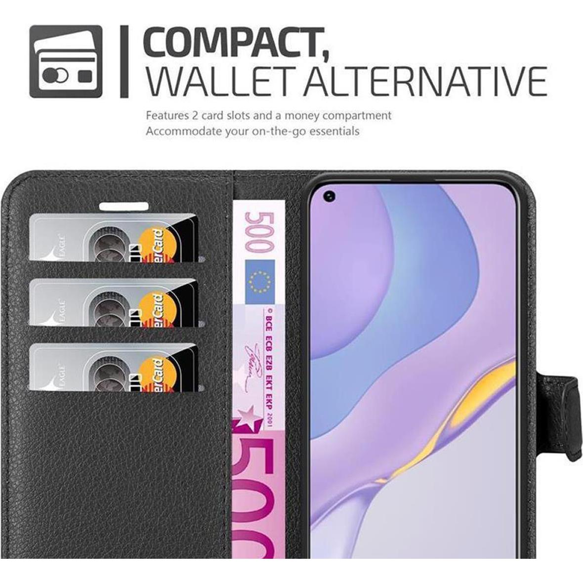 Thumbnail - Cadorabo Book mit Standfunktion Cover (Huawei Nova 7 5G), Smartphone Hülle, Schwarz