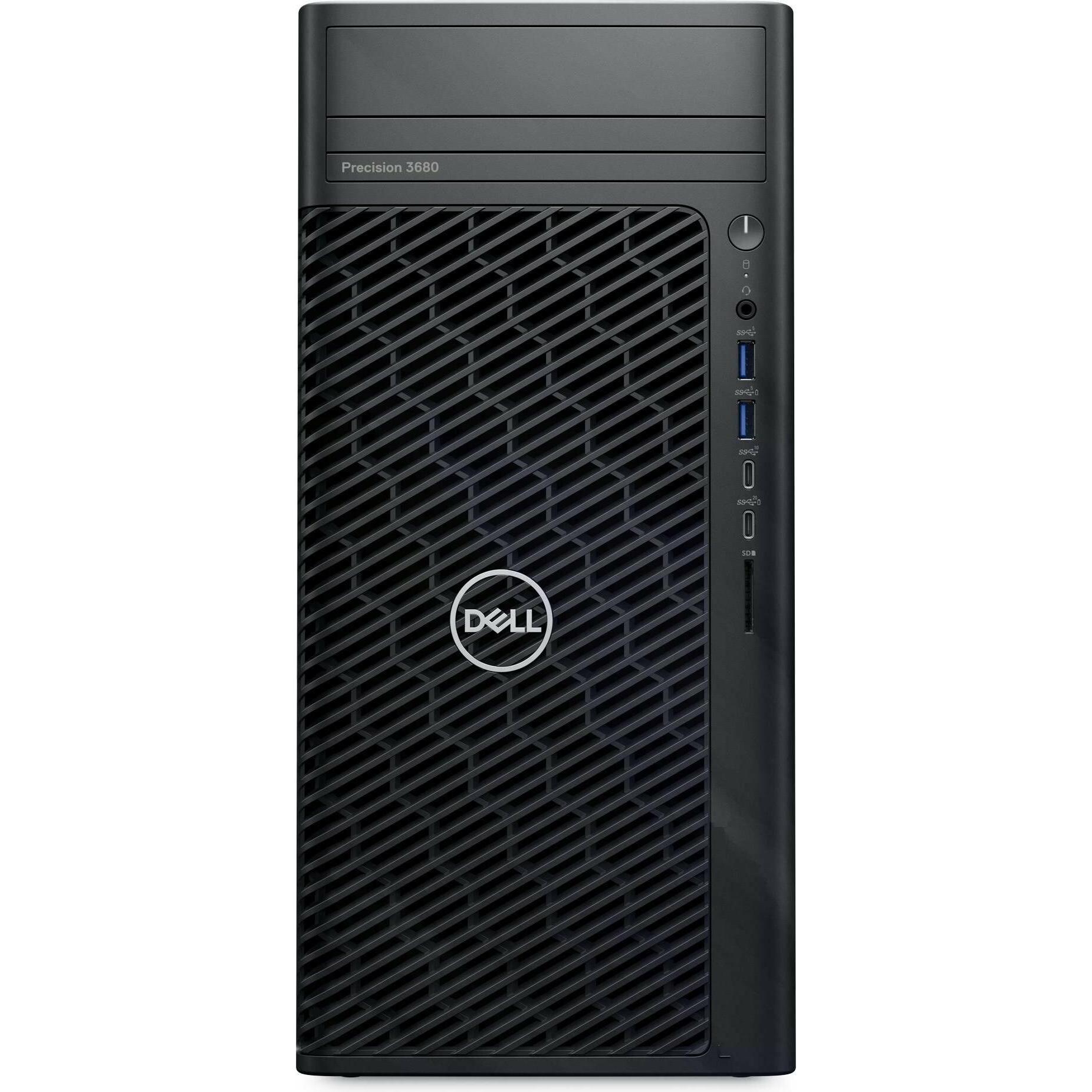 Dell Precision 3680 Tower (1000 GB, 32 GB, Intel Core i9-14900K, UHD Graphics 770), PC, Schwarz