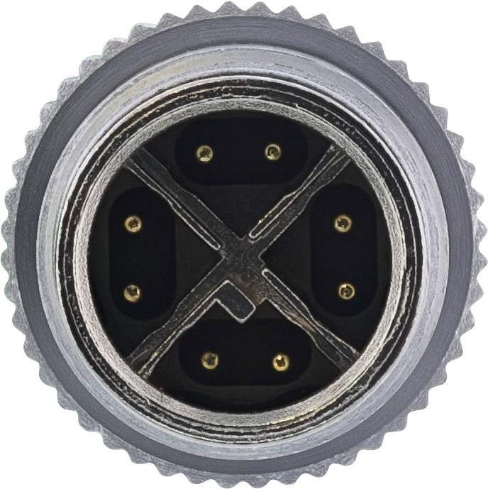Image du produit InLine Câble réseau industriel, M12 8 broches X-codé mâle/mâle, Cat.6A PUR, 3m (S/FTP, CAT6a, 3 m)