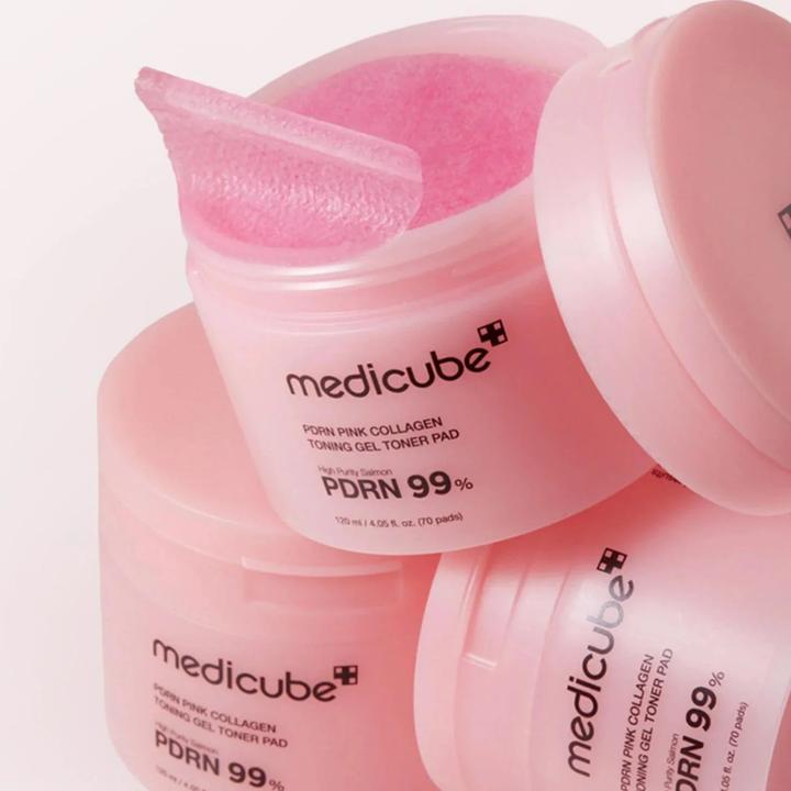Image du produit Medicube Lachs-DNA PDRN rosa Kollagen-Gel-Toner-Pads (120 ml)