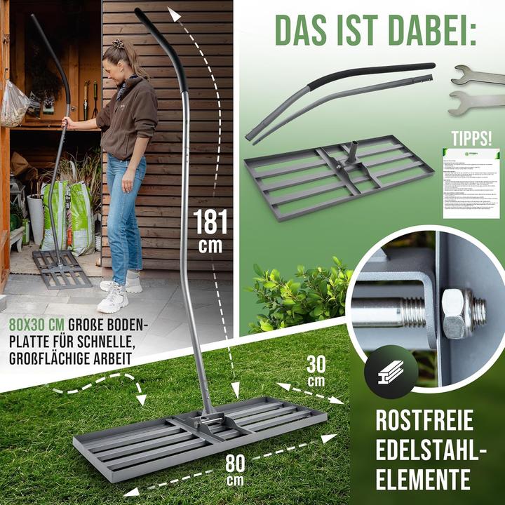 Actual product image Green Spark Rasenrakel mit Klicksystem