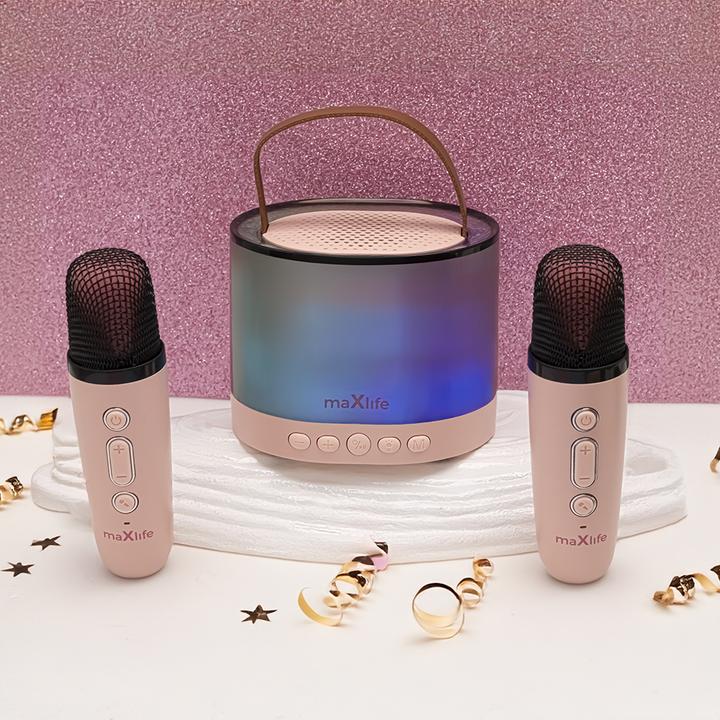Image du produit Maxlife Enceinte karaoké Bluetooth MXKS-200 rose (5 h)