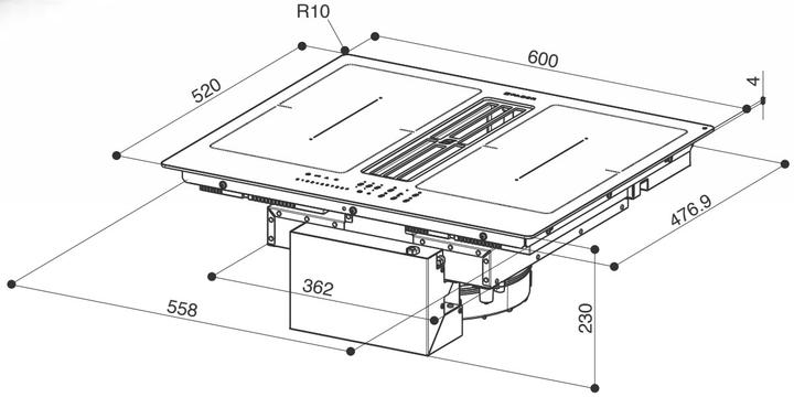 Actual product image GALILEO SMART BK A600 (60 cm, Induction hob)