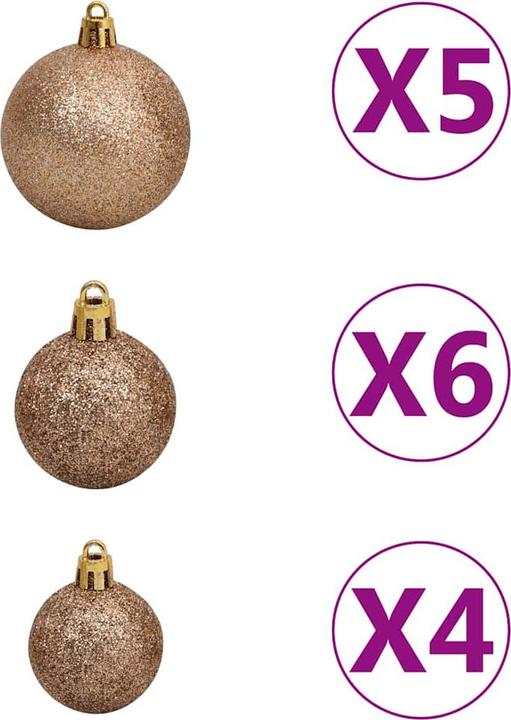 Produktbild vidaXL Weihnachtsbaum Klappbar LED Beleuchtet Christbaum Tannenbaum Deko 150cm (150 cm)
