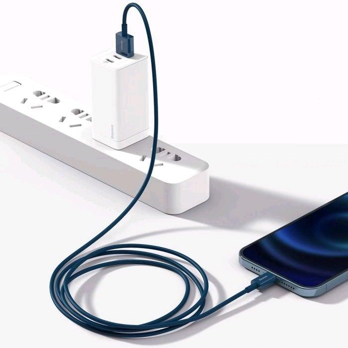 Actual product image Baseus Superior Series Cable USB to iP 2.4A 2m (blue) (2 m, USB 2.0)