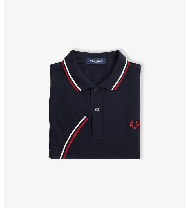 Produktbild Fred Perry Twin Tipped Polo Shirt Short Sleeve Navy (S)