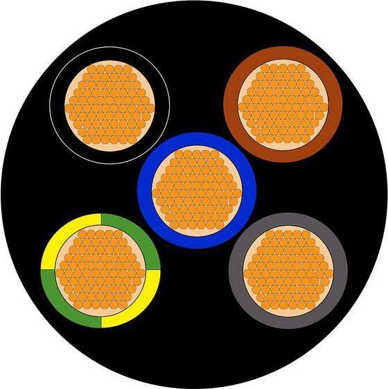 Image du produit RS PRO CABLE 5X1.0MM² CABLE NOIR (100 m)