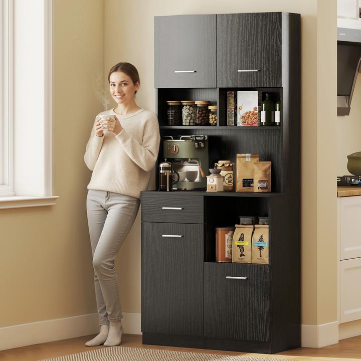 Image du produit Homcom Armoire de cuisine (80 x 35 x 180 cm)
