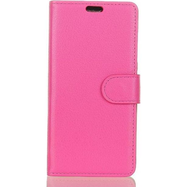 MU Classic Litchi Leder Bookcover Series (Nokia 2.1), Smartphone Hülle, Rosa