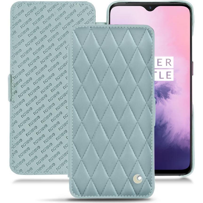 Noreve Lederschutzhülle horizontal (OnePlus 7), Smartphone Hülle, Blau