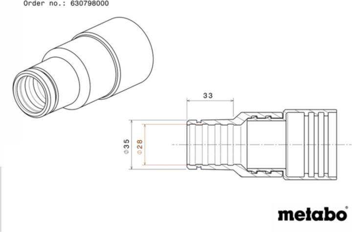 Produktbild Metabo Anschlussmuffe für Saugschläuche