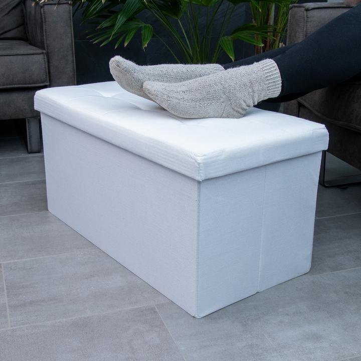 Actual product image Intirilife Bench 76x38x38 cm in SNOW WHITE (38.76 cm)
