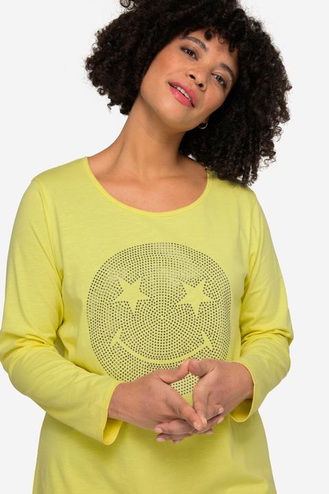 Produktbild Angel of Style Longshirt, oversized, Smiley, V-Ausschnitt, Langarm (48)