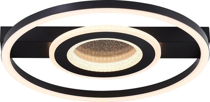Brelight Queens LED ceiling light 37cm inside round black (2400 lm)