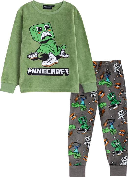 Minecraft - Ensemble de pyjama long manches longues motif Creeper - Garçon