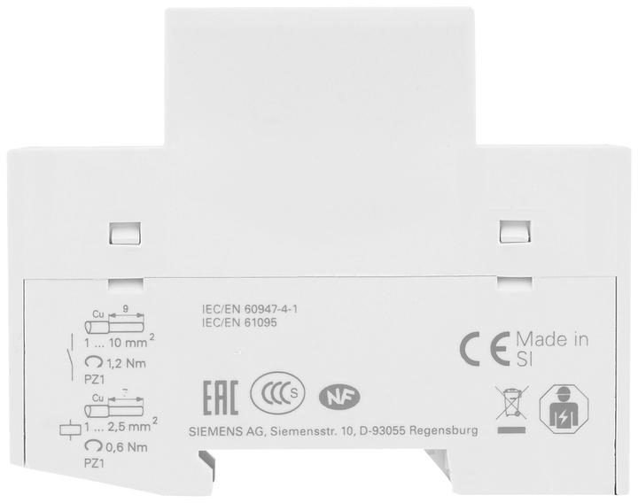 Actual product image Siemens INSTA contactor with 2 NO contacts, contact for AC 230V, 400V 20A control AC 230V