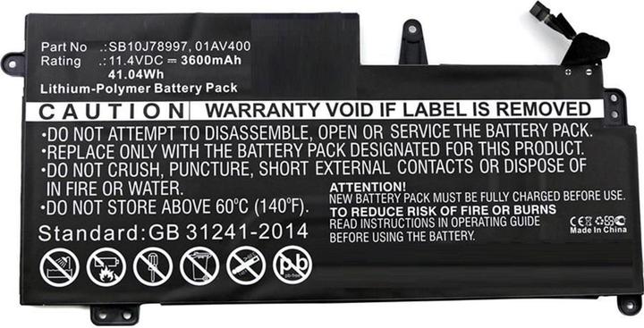 Actual product image CoreParts MBXLE-BA0143 Notebook spare part battery (1 Cells, 3600 mAh)
