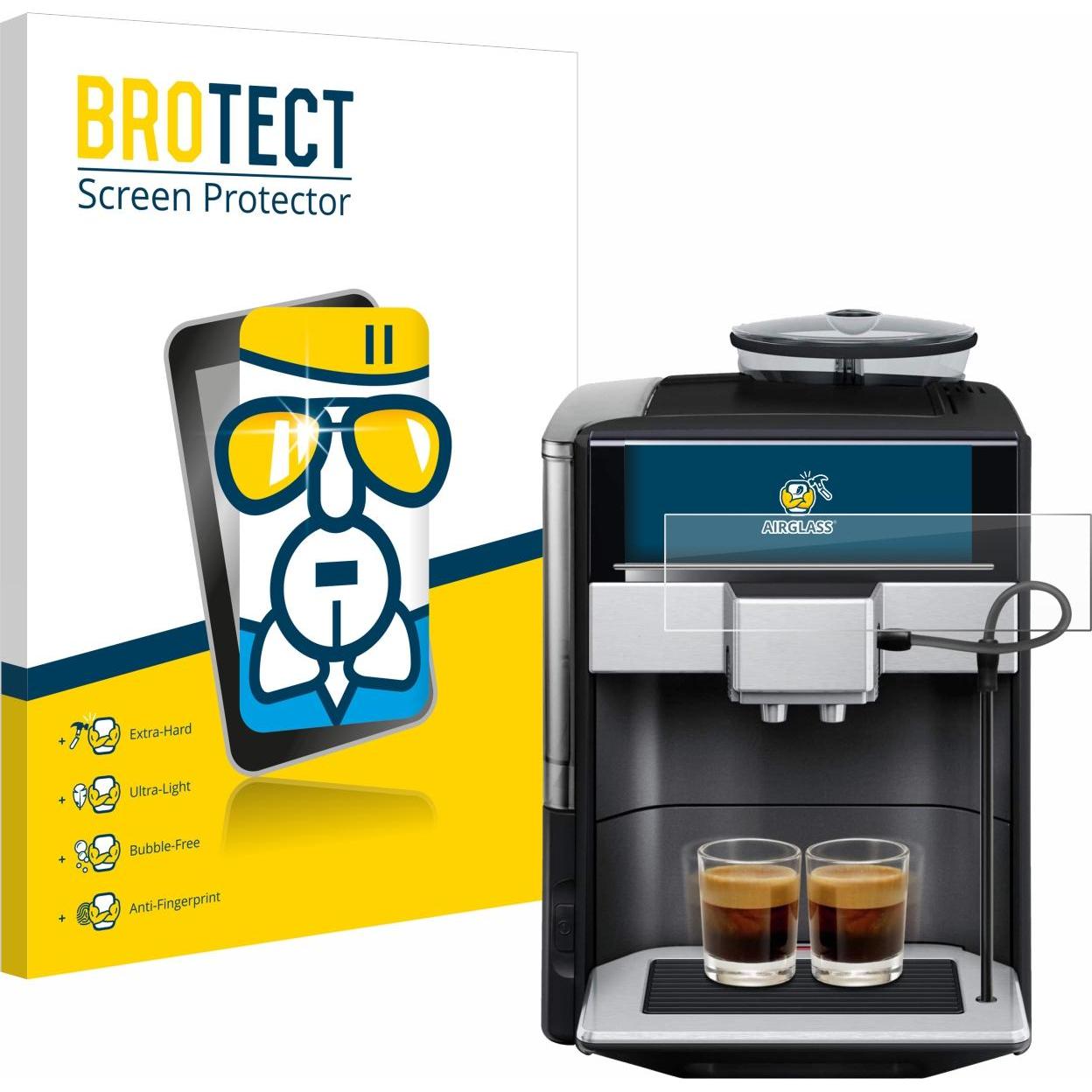 BROTECT AirGlass Panzerglasfolie, Zubehör Kaffeemaschinen, Transparent