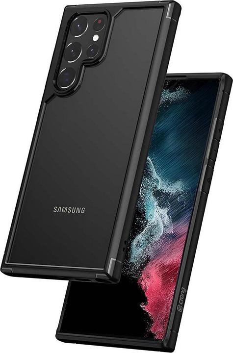 Actual product image Crong Hybrid Clear Cover - Case for Samsung Galaxy S22 Ultra (Black) (Samsung Galaxy S22 Ultra)