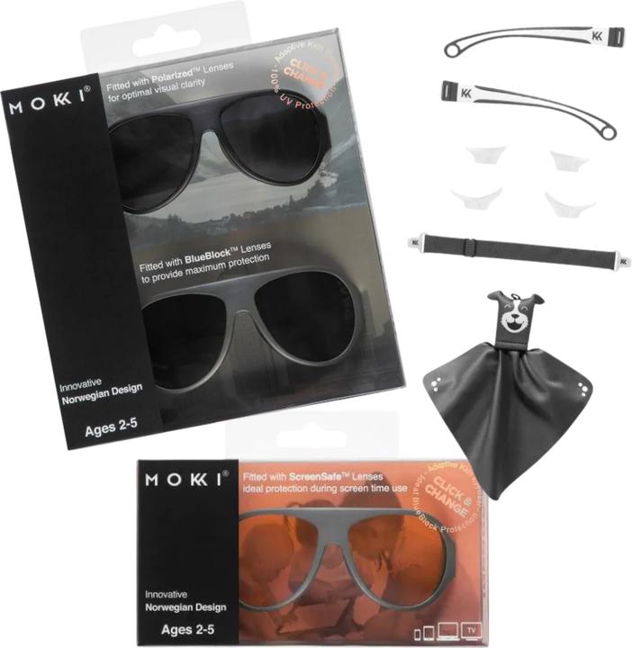 Image du produit Mokki Lunettes de soleil enfants noir 2-5 ans click & change