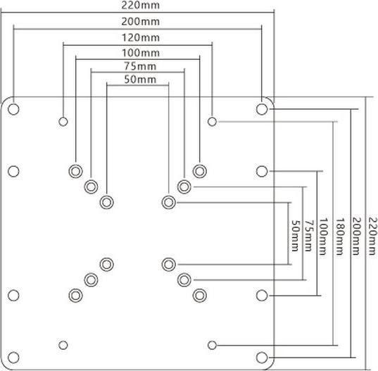 Actual product image Xantron Vesa adapter VESA-200 (Mounting- / Adapterplates)