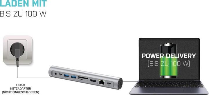 Immagine prodotto i-tec Supporto per notebook Dock (USB-C, 8 porte)