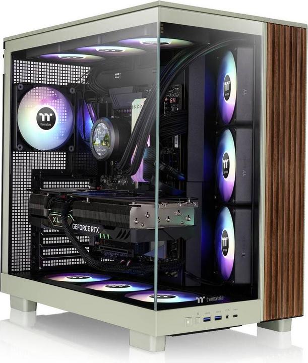 Actual product image Thermaltake "Midi View 380 XL WS ARGB Matcha Green" (ATX, mATX, Mini-ITX)