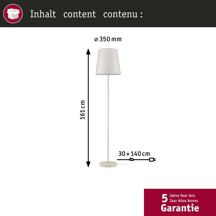 Actual product image Paulmann Stellan II 80103 Stehlampe E27 Creme (E27)