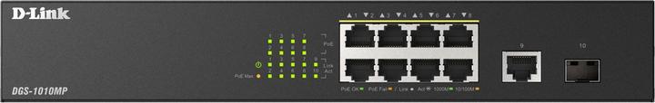 Productafbeelding D-Link 8 PORTS GIGABIT POE/POE+ 1 PORT (10 ports)