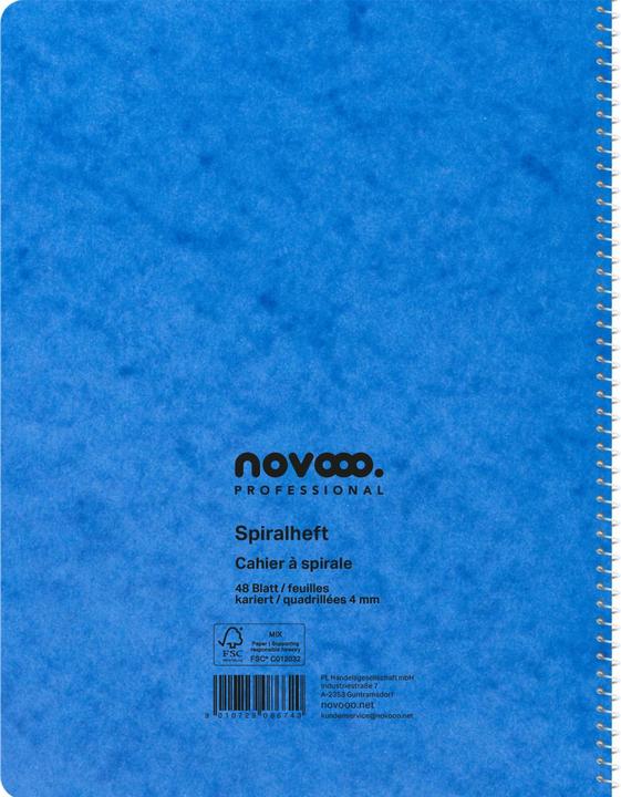 Produktbild Novooo Spiralheft assortiert (A5, Kariert, Weicher Einband)