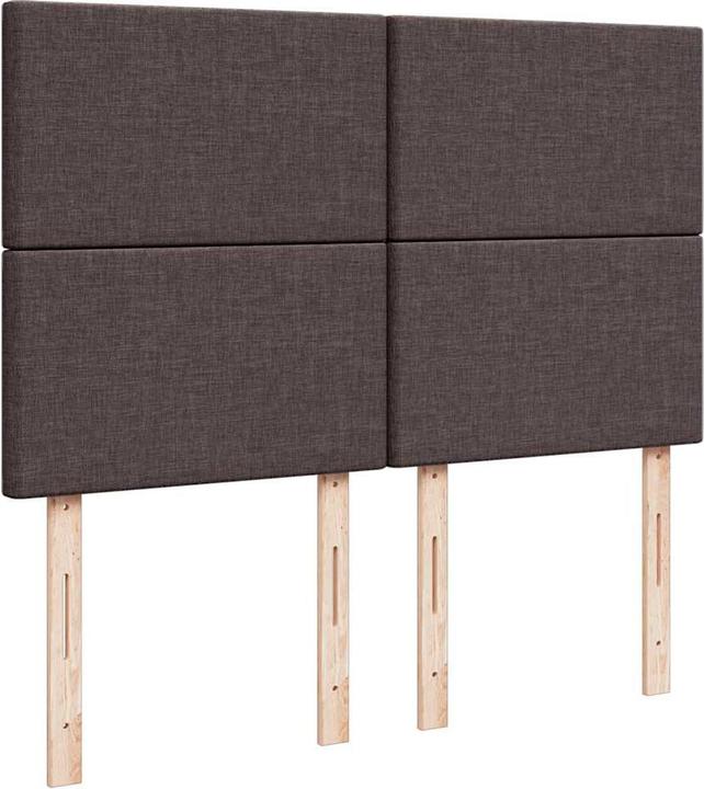 Produktbild VidaXL Boxspringbett Polsterbett Bett mit Matratze Dunkelbraun 80x200cm Stoff (80 x 200 cm)
