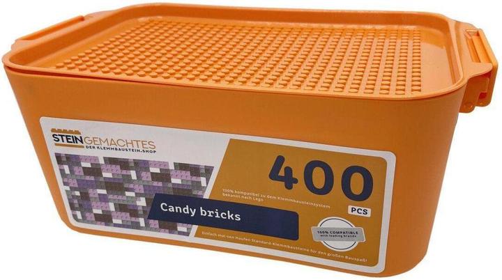 Kazi CANDY-BRICKS - Candy Bricks box with 400 plates in grey - purple - pink - brown