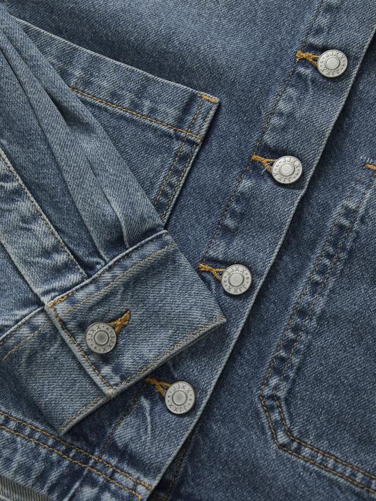 Immagine prodotto JJXX Normal geschnitten Hemdkragen Tief angesetzte Schulter Jeanshemd Jeanshemd (S)