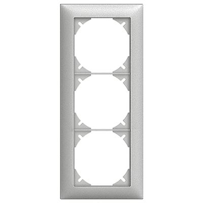 Produktbild Feller Abdeckrahmen EDIZIOdue 3x1 silver