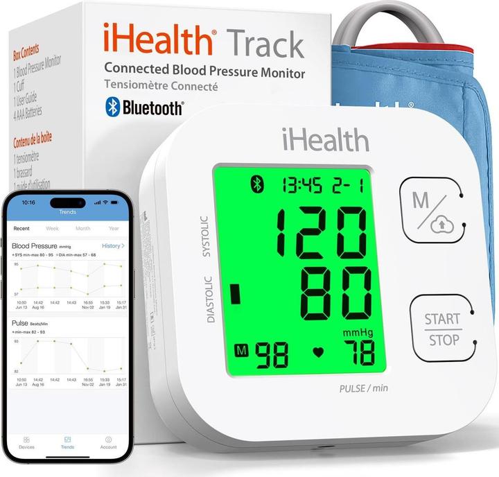 Image du produit iHealth Tensiomètre BP Track Wireless, écran tactile : Oui