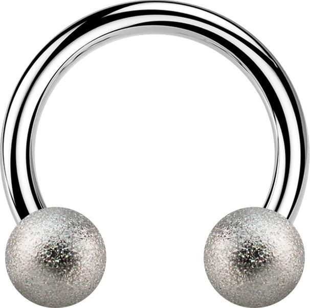 Immagine prodotto Star Piercing Micro Circular Barbell argento con due palline specchiate (senza ottone, Acciaio chirurgico 316L)