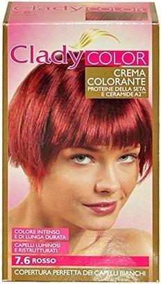 Clady Permanent oxidierende Haarfarbe Creme Nr. 7.6 Rot (Nr. 7.6 Rot)