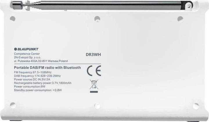 Actual product image NoName Blaupunkt DR3WH (DAB+, FM, Bluetooth)