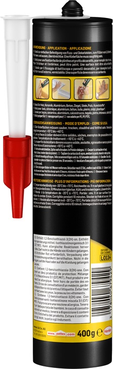 Produktbild Pattex Montagekleber Kleben statt Bohren (400 g, 1 ml)