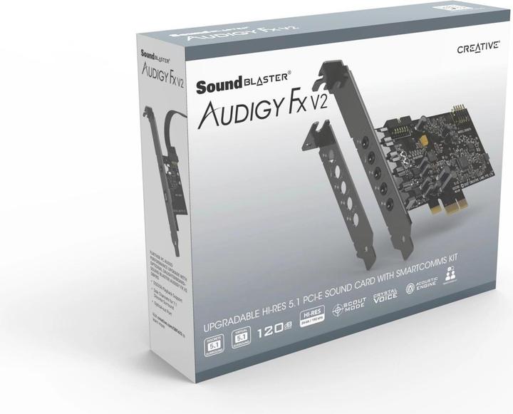 Actual product image Creative Sound blaster audigy fx v2 Built-in 5.1 channels PCI-E (Mini PCI Express)